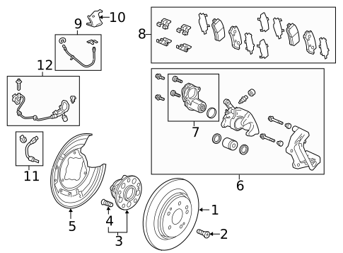 Rear Brakes for 2017 Acura TLX #1