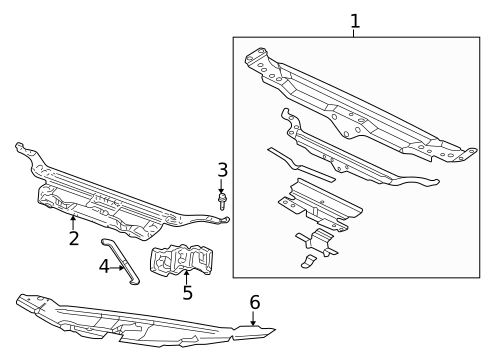 Radiator Support for 2001 Chrysler 300M #0