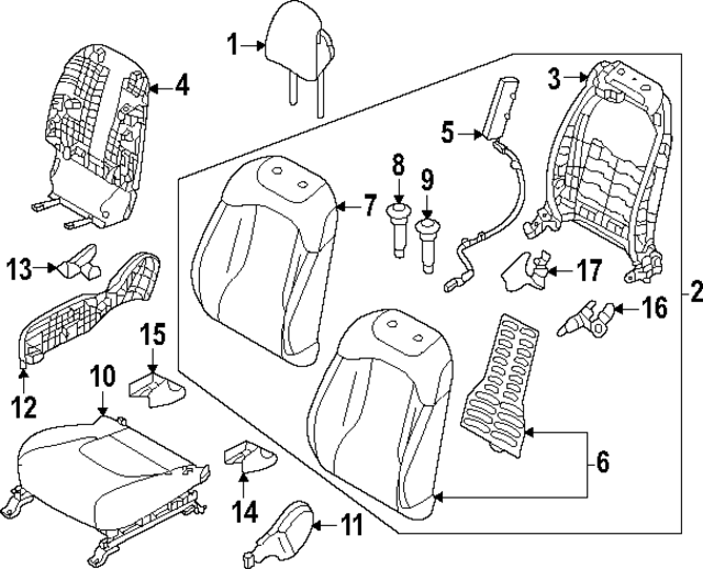 88460DW020G35 - : Seat Back Cover for Kia Image