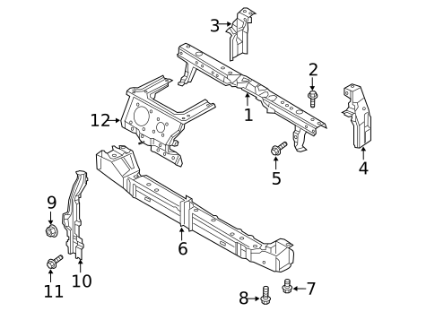 Radiator Support for 2014 Nissan LEAF #0