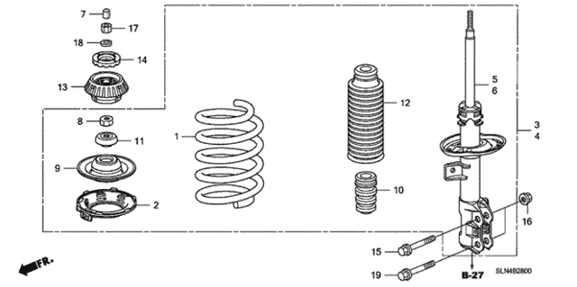 Front Shock Absorber for 2007 Honda Fit #0