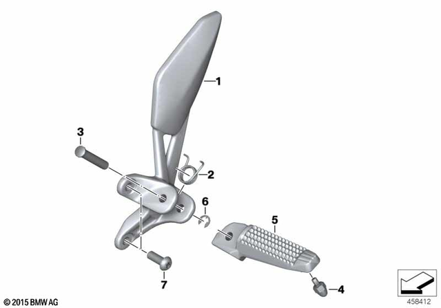 46717660154 - : Footpeg Plate Right       for BMW-Motorrad Image