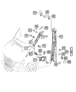 1AR96GRAAA - Interior Trim: Plastic Rivet, Lower for Mopar Image