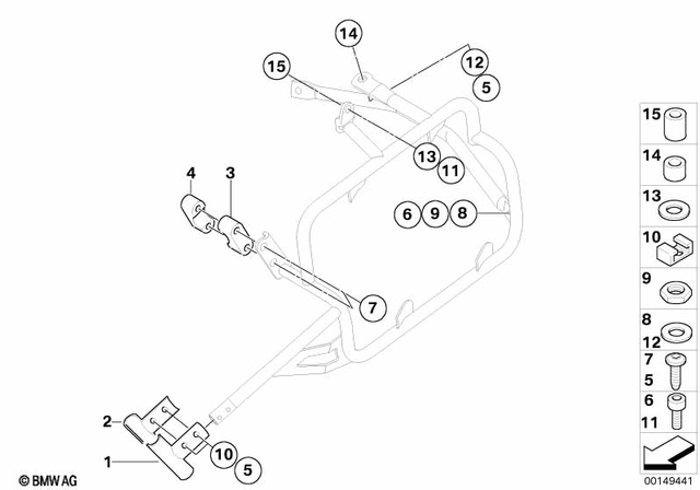 46547698983 - Luggage &amp; Storage: Clamp                     for BMW-Motorrad Image