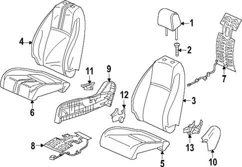 Passenger Seat Components for 2024 Honda CR-V #0