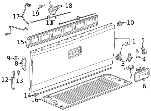 Tailgate for 2016 GMC Sierra 2500 HD #0