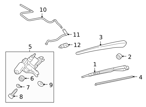 Wiper & Washer Components for 2012 Cadillac CTS #3