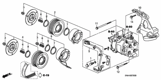 A/C Air Conditioner (Compressor) (1.8L) for 2007 Honda Civic #0
