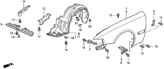 Front Fender for 1996 Acura TL #0