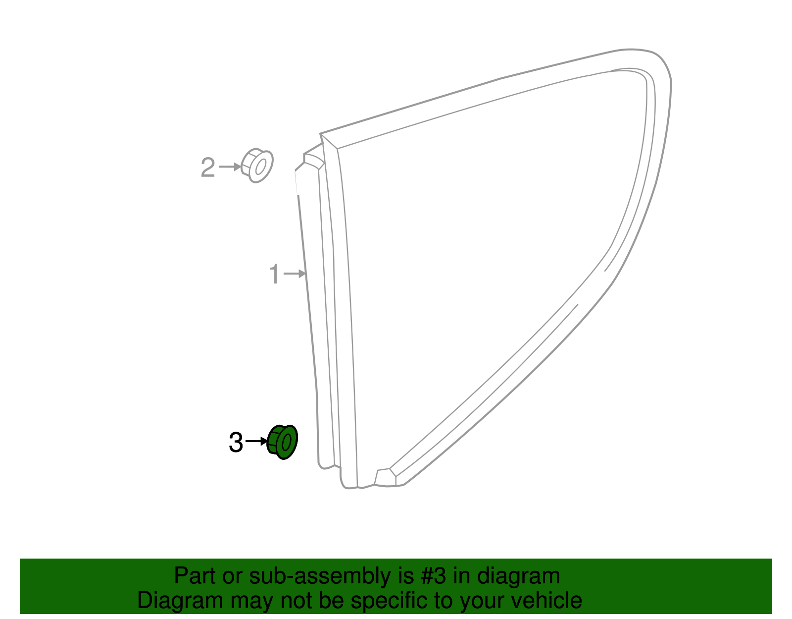 Quarter Glass Retainer Nut - Porsche (N-104-355-08)