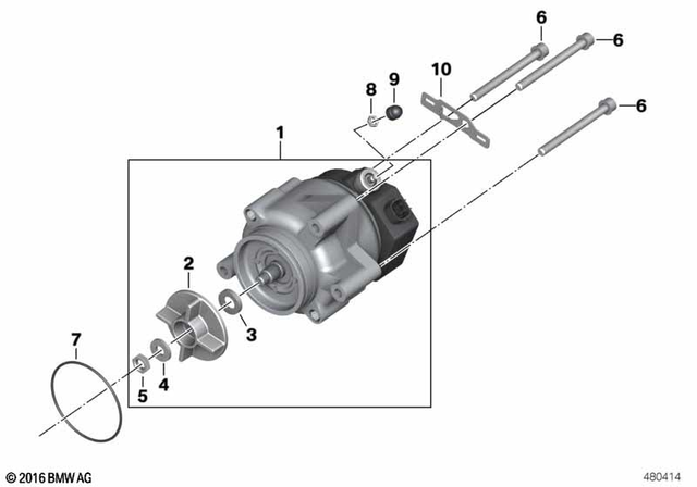 12317701566 - Engine Electrical System: Alternator - 55A bosch for BMW-Motorrad Image