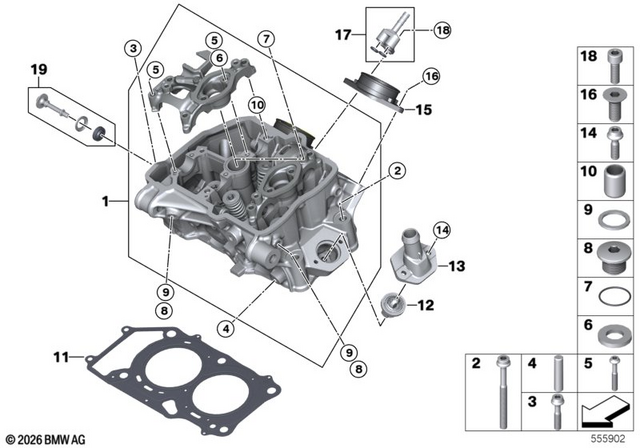 11138562751 - Engine: Inner Hex Bolt - M6X30-8.8-ZNNIV for BMW-Motorrad Image