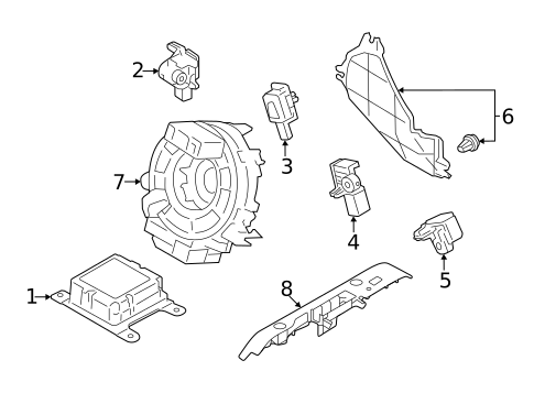 Air Bag Components for 2023 Subaru Legacy #1