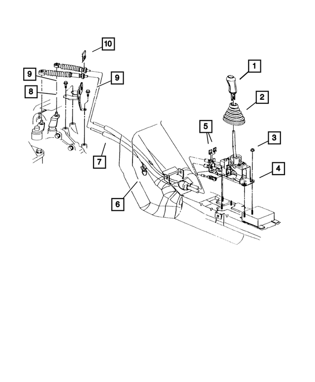 4593297AB - NVG Manual Transaxle 5 Speed: Transmission Shifter for Mopar Image