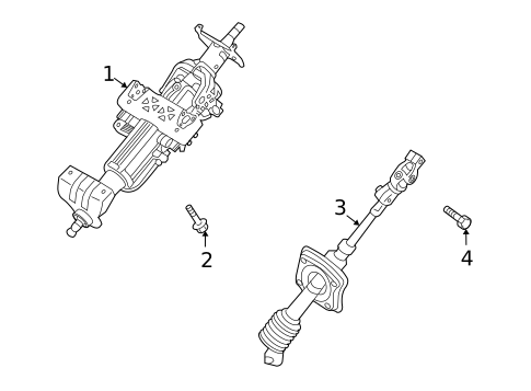 Steering Column Assembly for 2011 Hyundai Veracruz #0