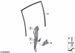 51357182613 - : Window Lifter Without Motor, Rear Left for BMW Image