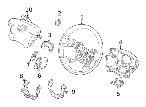 Steering Wheel & Trim for 2005 Honda Civic #2