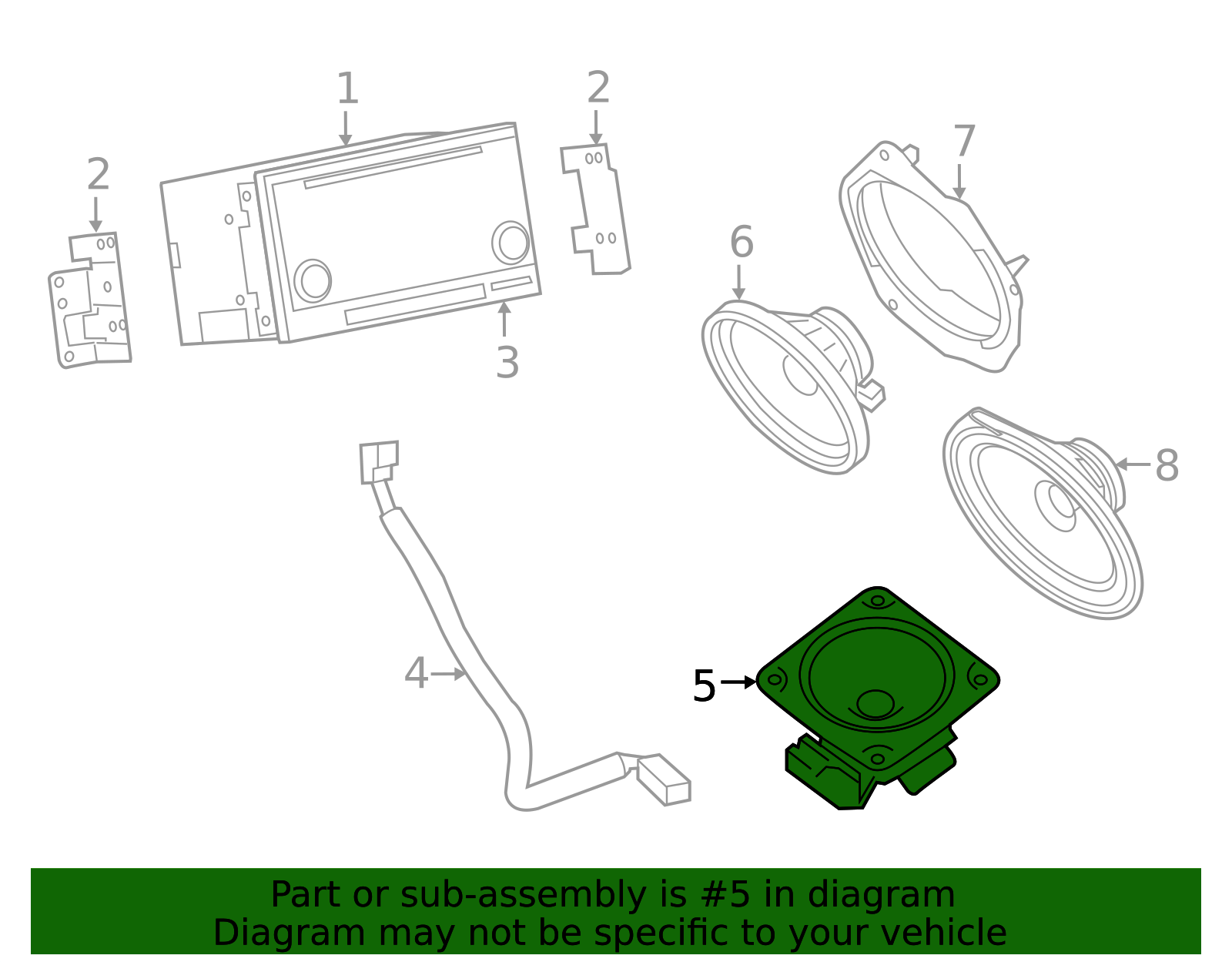 Inst Panel Speaker 28152-5Z000 | Parts for Nissans
