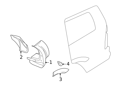Exterior Trim - Quarter Panel for 2004 Mitsubishi Montero #0
