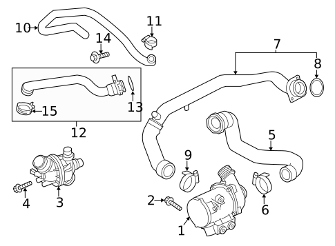 Water Pump for 2016 BMW X4 #0