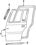 4480570 - Body: Weatherstrip for Chrysler: Imperial, New Yorker Image