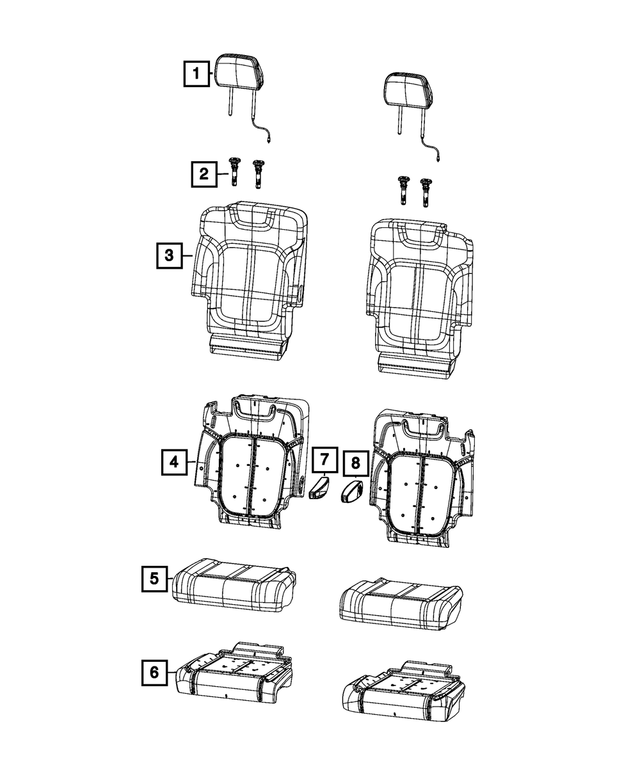 7HZ02WF6AE - : Rear Seat Back Cover, Right for Mopar Image