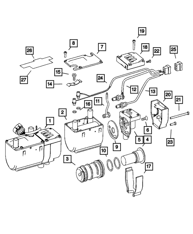 68026061AA - Air Conditioners and Heaters: Supplemental Diesel Fuel Heater for Dodge: Sprinter 2500, Sprinter 3500 Image