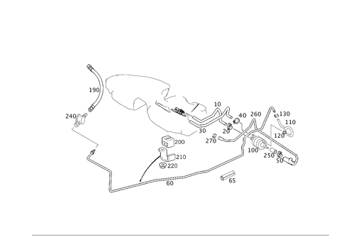 Fuel Lines, Gasoline Vehicles for 2005 Mercedes-Benz C240 #0