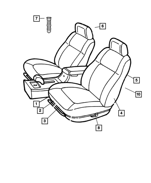 Front Seats and Attaching Parts for 2004 Dodge Intrepid #8