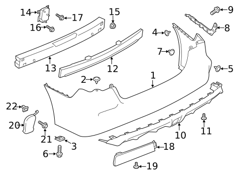 Bumper & Components - Rear for 2019 Nissan Sentra #0