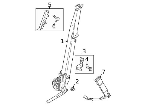 Front Seat Belts for 2023 Lincoln Aviator #0