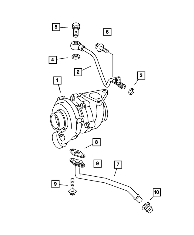 5142494AA - 2.7L Diesel - Mercedes Benz [EX8]: Turbocharger for Mopar Image