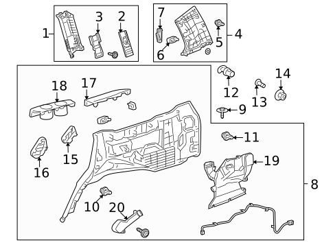 Interior Trim - Quarter Panels for 2009 Toyota Land Cruiser #1