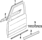 8973609180 - Body: Molding for Isuzu Image