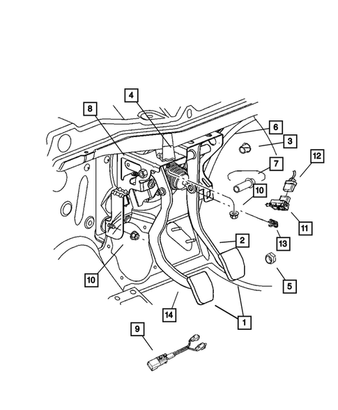 Clutch Pedals for 2006 Chrysler PT Cruiser #6