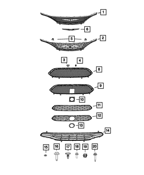 Grilles for 2017 Chrysler Pacifica #0