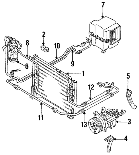 Condenser, Compressor & Lines for 1988 Mazda B2200 #0