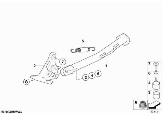 46537723019 - : Side Stand for BMW-Motorrad Image