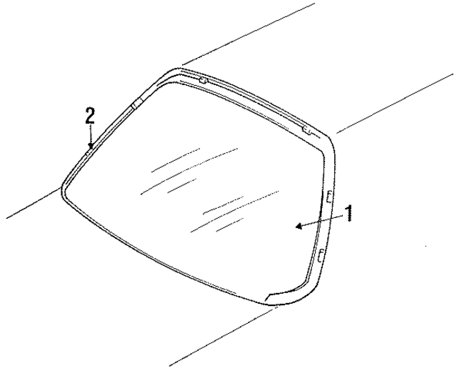 4769119 - Body: Back Glass for Mopar Image
