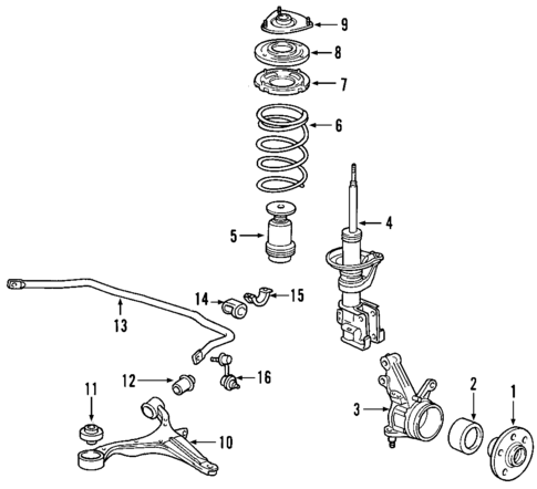 Front Suspension for 2008 Honda Element #0