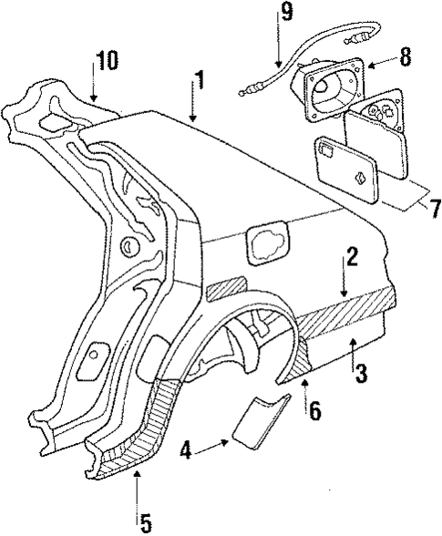 Quarter Panel & Components for 1987 Hyundai Excel #0