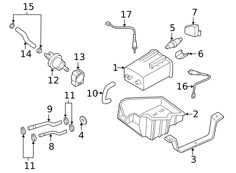 Emission Components for 2003 Hyundai Elantra #0