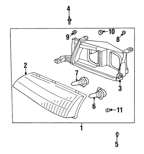 Headlamp Components for 1996 Toyota Avalon #0