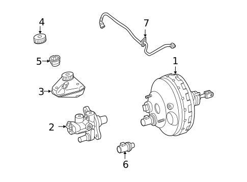 Master Cylinder - Components On Dash Panel for 2009 Mercedes-Benz CL550 #0