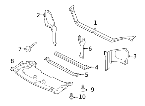 Radiator Support for 2005 Saab 9-2X #0