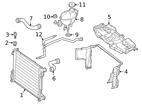 Radiator & Components for 2016 Mercedes-Benz SLK300 #0