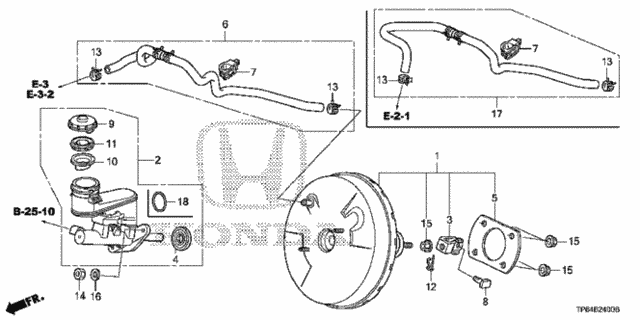 Brake Master Cylinder  - Master Power (KA/KC) for 2012 Honda Crosstour #0