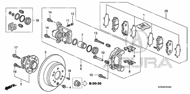 Rear Brake for 2007 Acura MDX #0