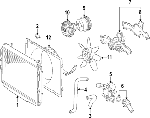 Radiator & Components for 2010 Toyota FJ Cruiser #1