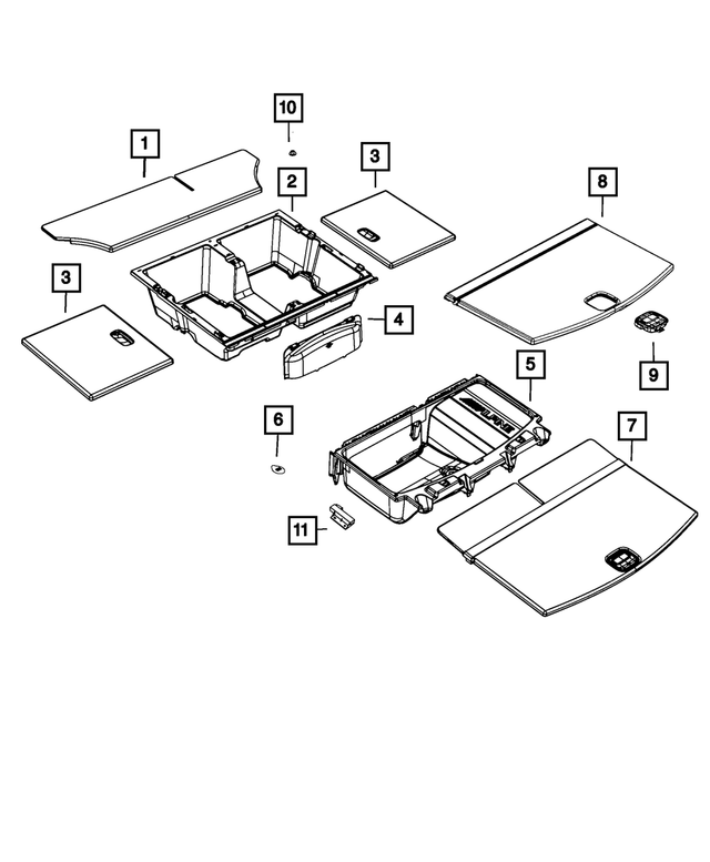 5LC39DX9AJ - Interior Trim: Cargo Compartment Cover for Mopar Image
